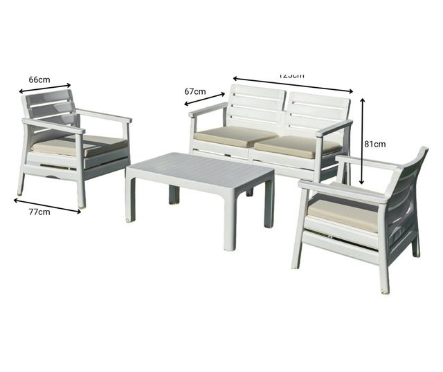 Vrtna garnitura 721, bela