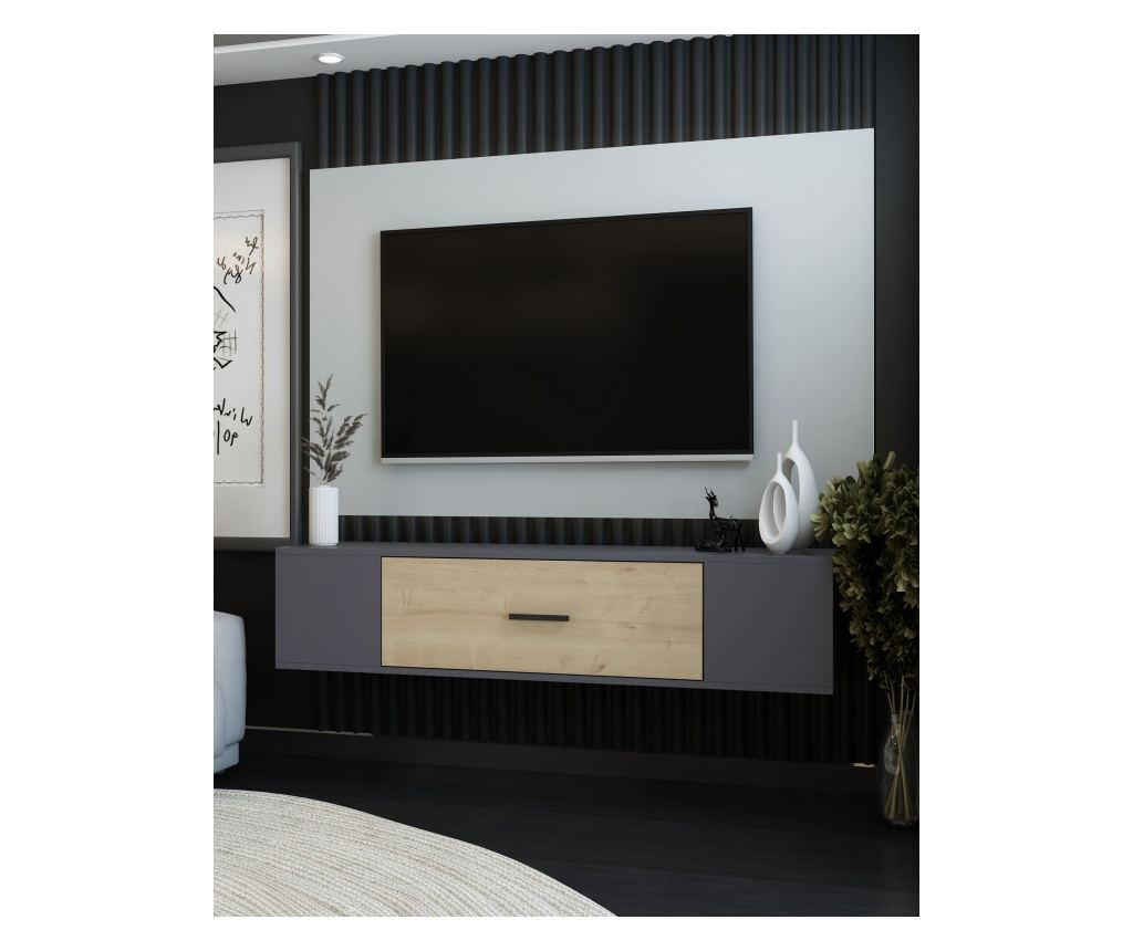 TV regal 364, antracit, safirni hrast - 2