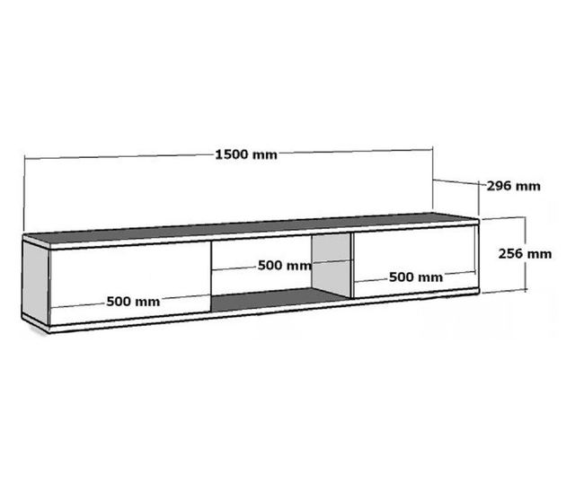 TV regal 326, bela, zlata