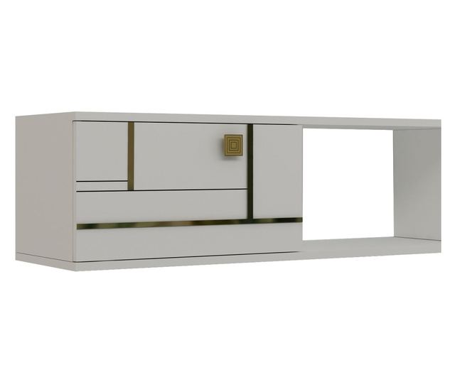 TV regal 326, bela, zlata