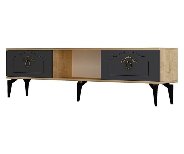 TV regal 616, safirni hrast, antracit