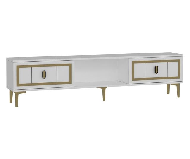 TV regal 238, bela, zlata