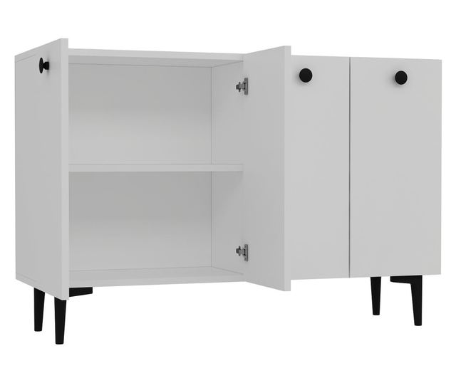 Konzola 408, bela, črna