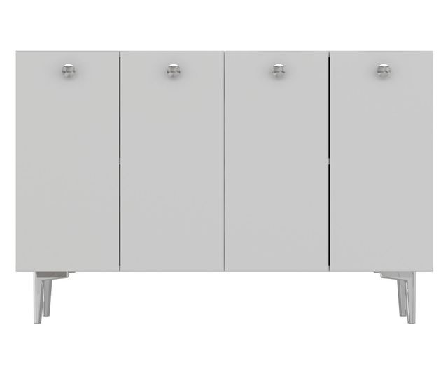 Konzola 392, bela, srebrna