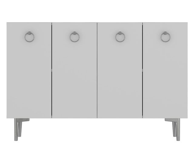 Konzola 484, bela, srebrna