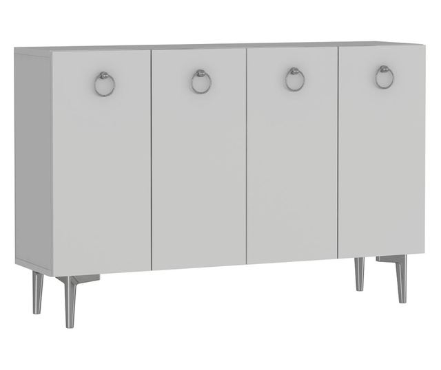 Konzola 484, bela, srebrna