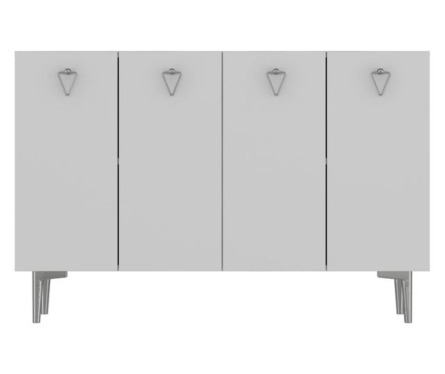 Konzola 576, bela, srebrna