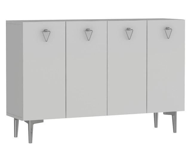 Konzola 576, bela, srebrna