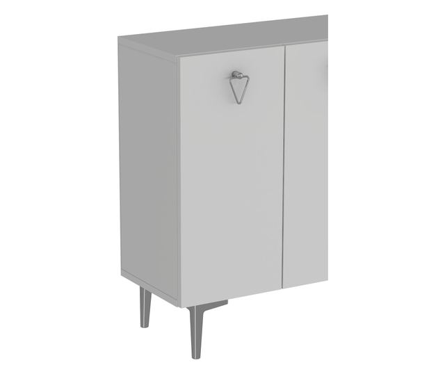 Konzola 576, bela, srebrna