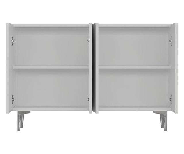 Konzola 576, bela, srebrna