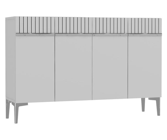 Konzola 354, bela, srebrna