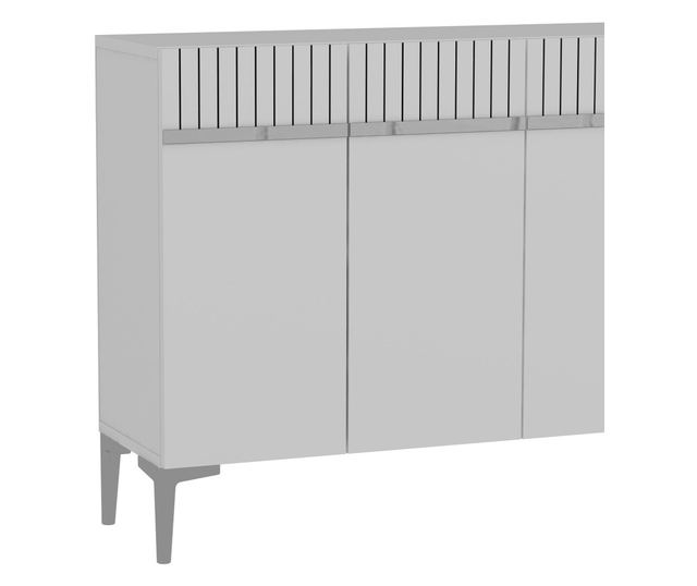 Konzola 354, bela, srebrna