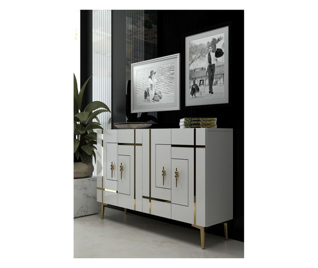 Konzola 309, bela, zlata