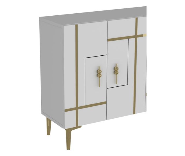 Konzola 309, bela, zlata