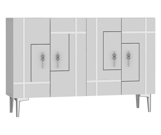 Konzola 316, bela, srebrna