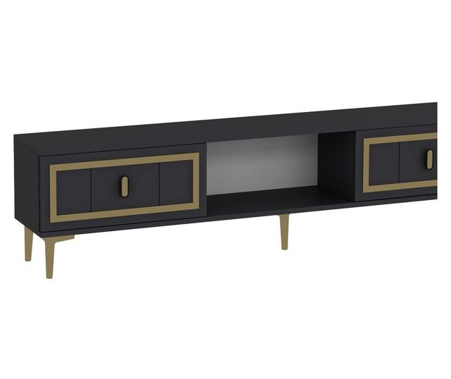 TV regal 412, antracit, zlata