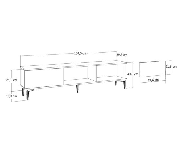 TV regal 399, antracit