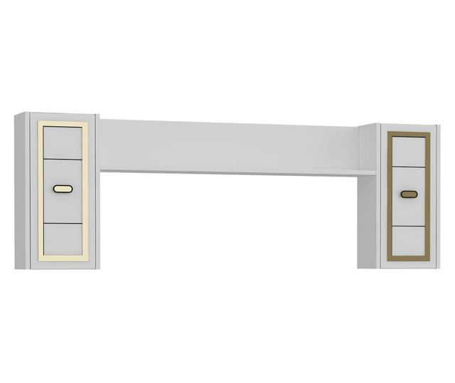 TV regal 436, bela, zlata