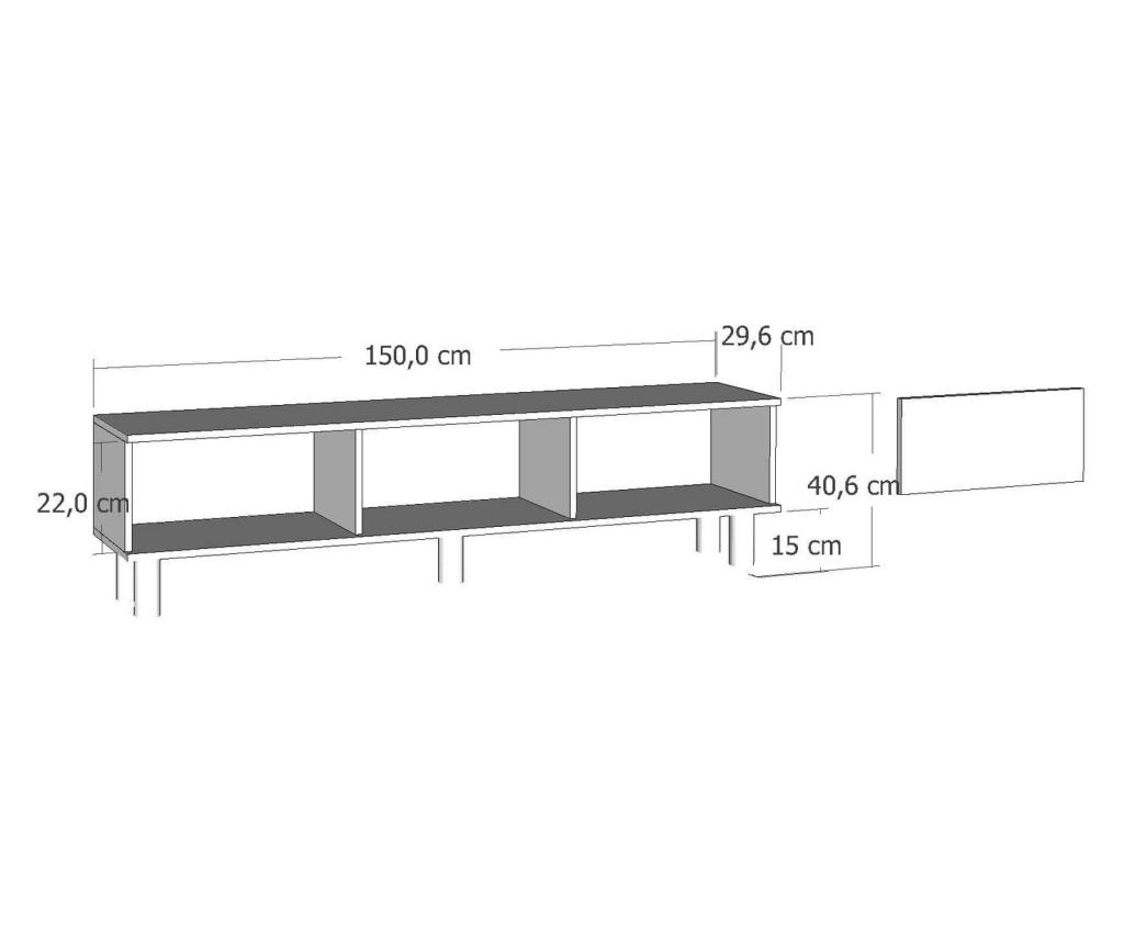 TV regal 375, antracit - 7
