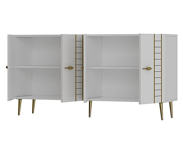 Konzola 104, bela, zlata