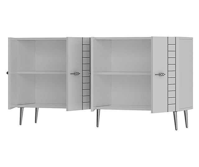 Konzola 111, bela, srebrna