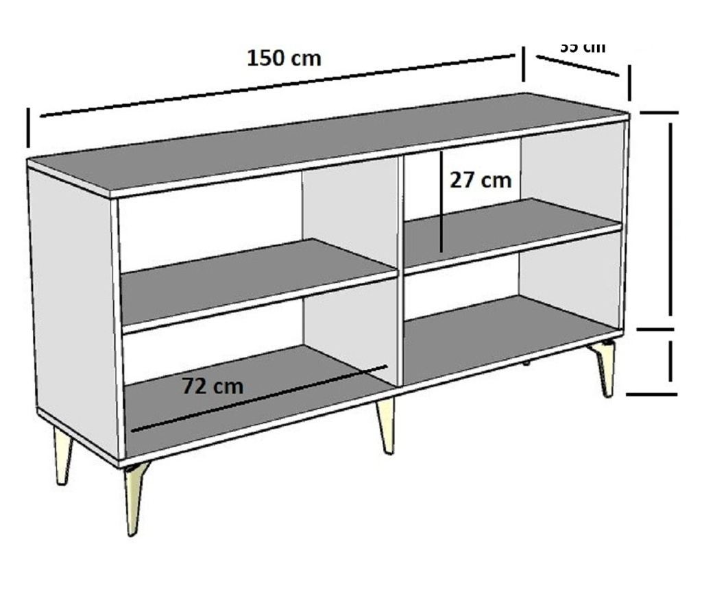 Konzola 265, safirni hrast, antracit - 6