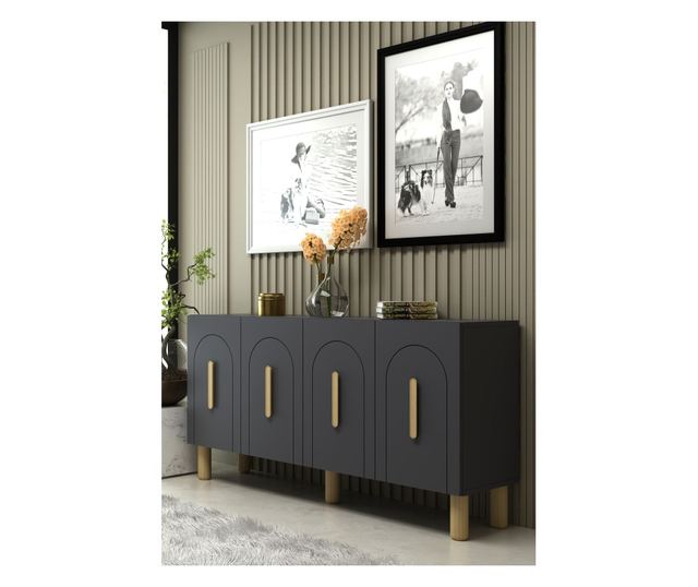 Konzola 675, Antracit, Safirni hrast