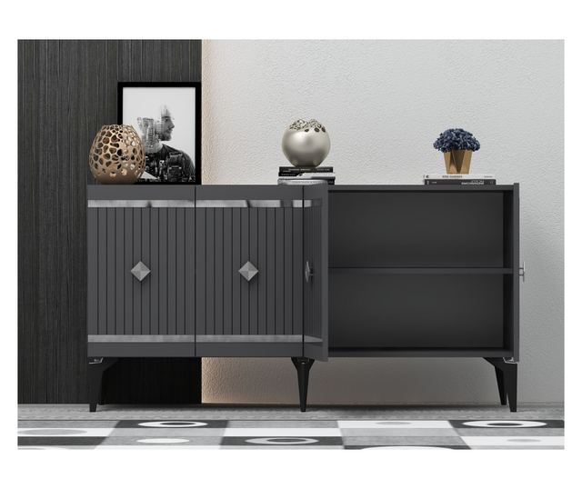 Konzola 798, Antracit, Srebrna