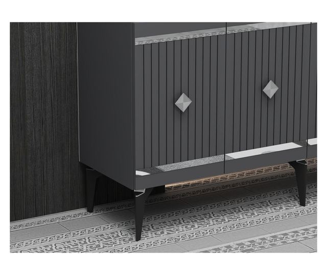 Konzola 798, Antracit, Srebrna