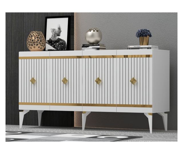 Konzola 804, bela, zlata