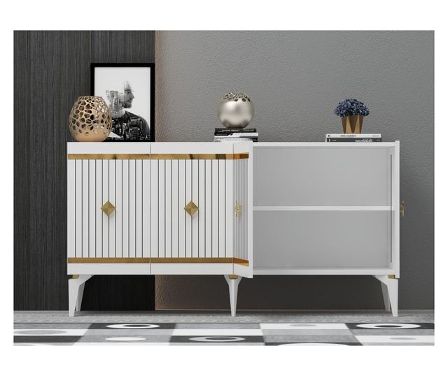 Konzola 804, bela, zlata