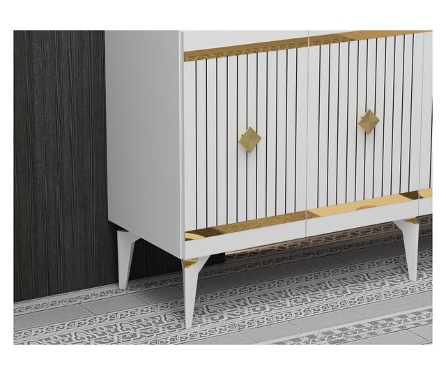 Konzola 804, bela, zlata