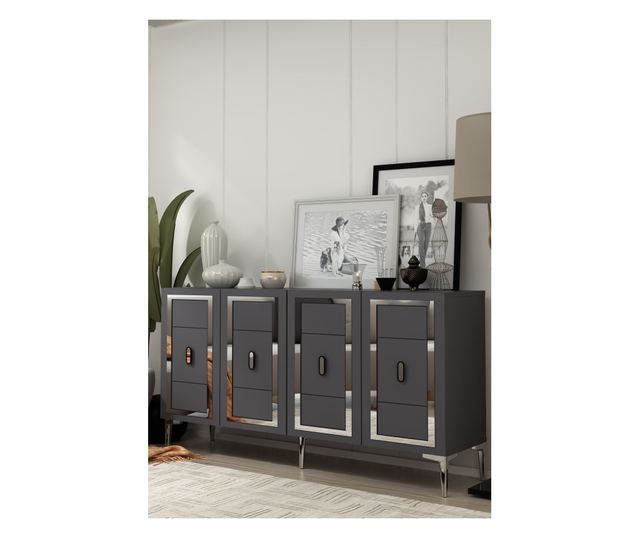 Konzola 644, Antracit, Srebrna