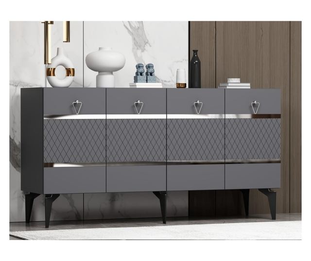 Omarica 910, antracit, srebrna