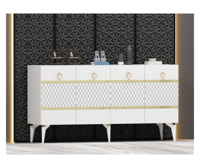 Konzola 927, bela, zlata