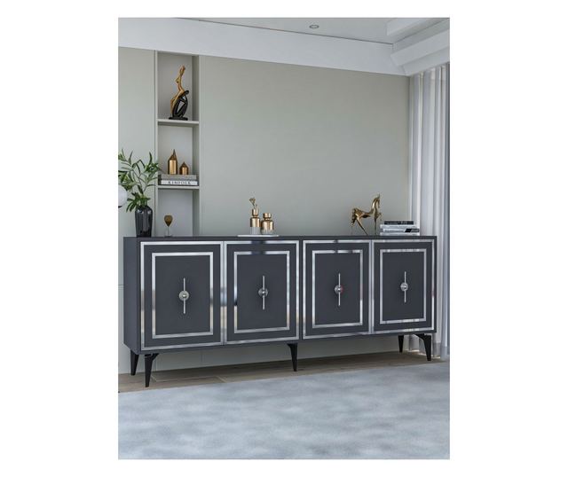 Konzola 009, Antracit, Srebrna