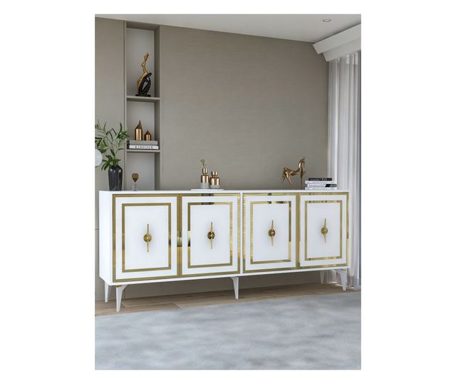 Konzola 016, bela, zlata