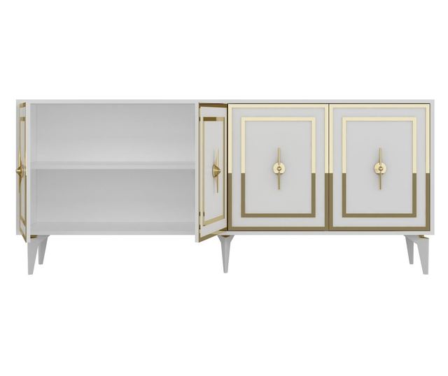 Konzola 016, bela, zlata