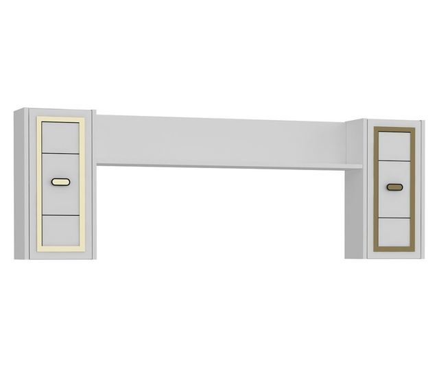 TV regal 566, bela, zlata