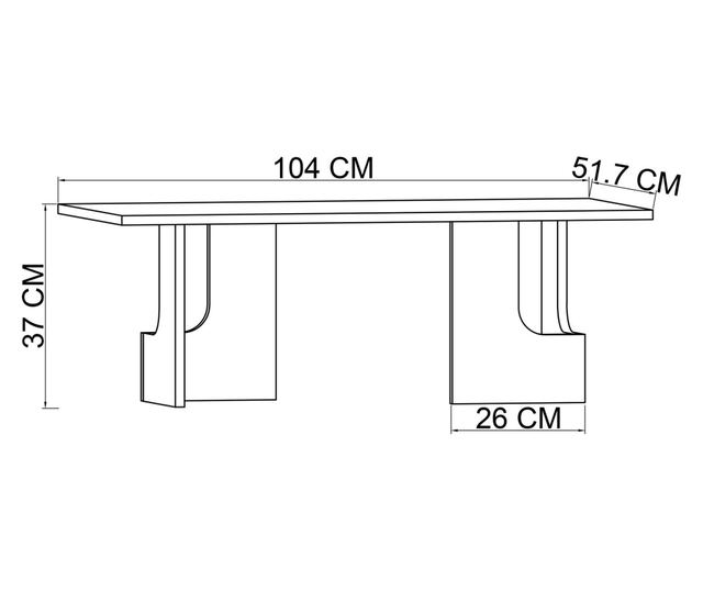 Kavna miza 338, Travertin