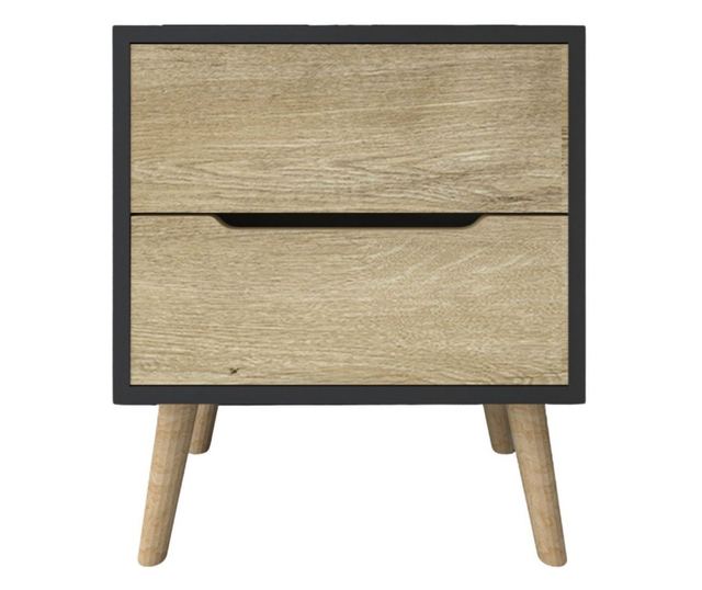 Nočna omarica 246, antracit, safirni hrast