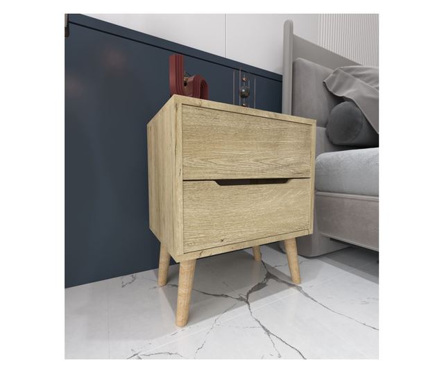 Nočna omarica 253, safirni hrast