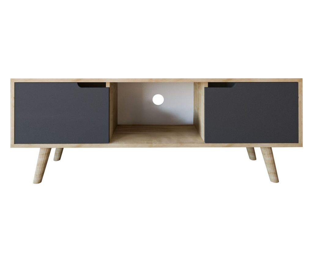 TV regal 208, safirni hrast, antracit - 4