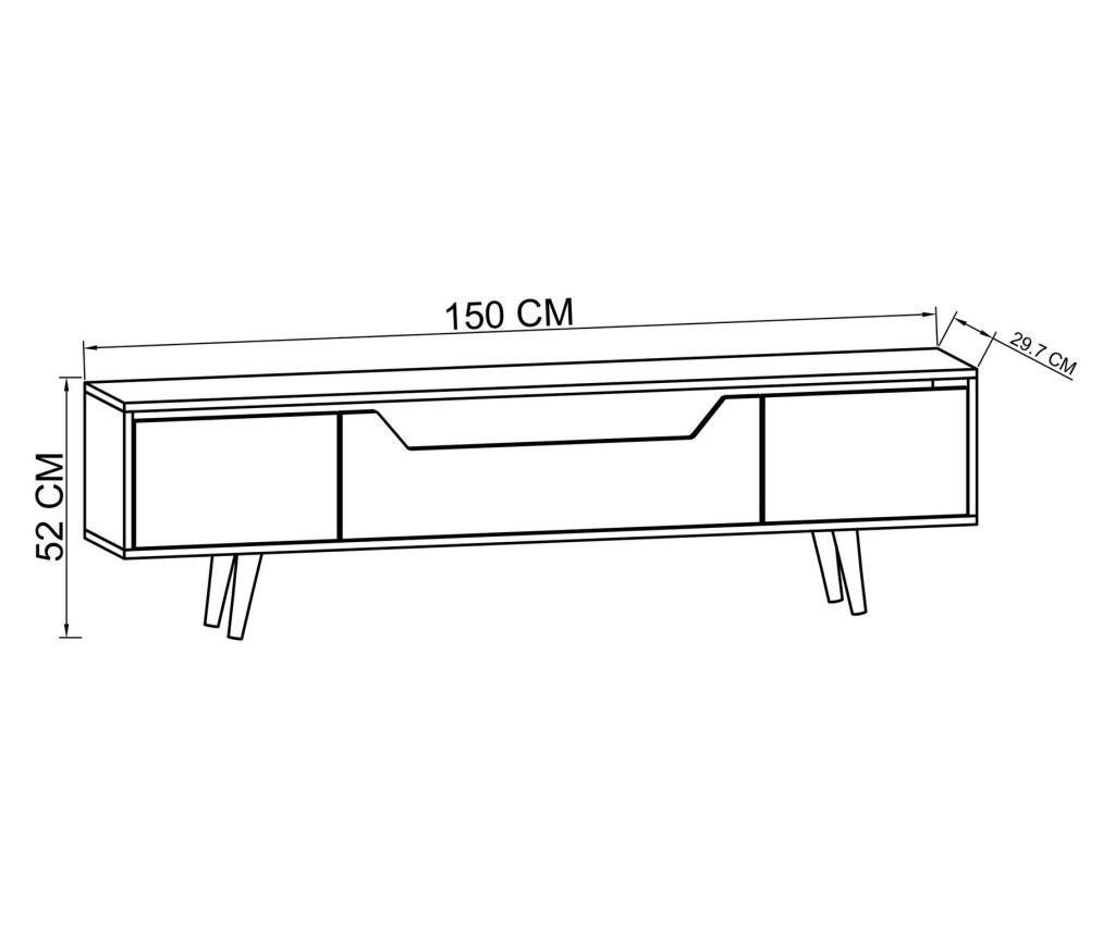 TV regal 147, safirni hrast - 6