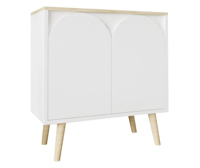 Konzola 017, safirni hrast, bela