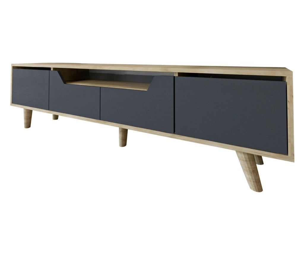 TV regal 116, safirni hrast, antracit - 5