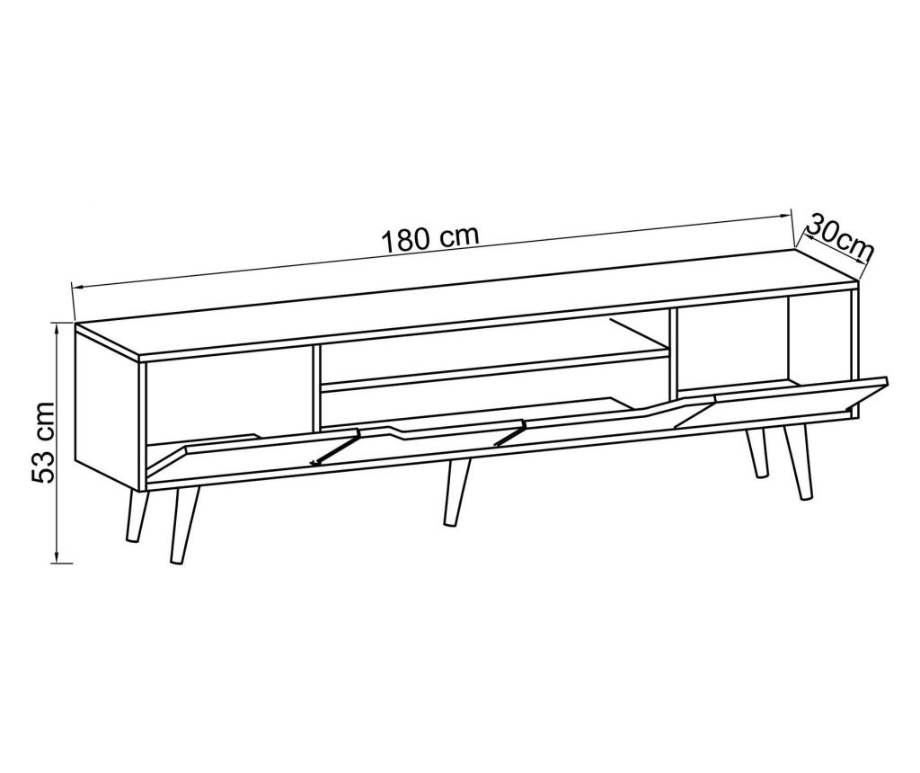 TV regal 116, safirni hrast, antracit - 6