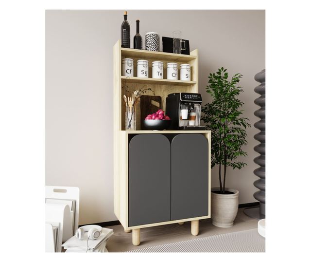 Večnamenska omara 768, safirni hrast, antracit