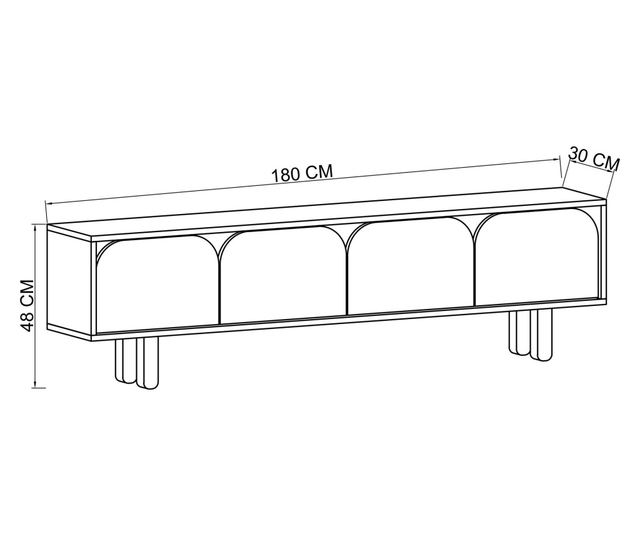 TV regal 031, safirni hrast