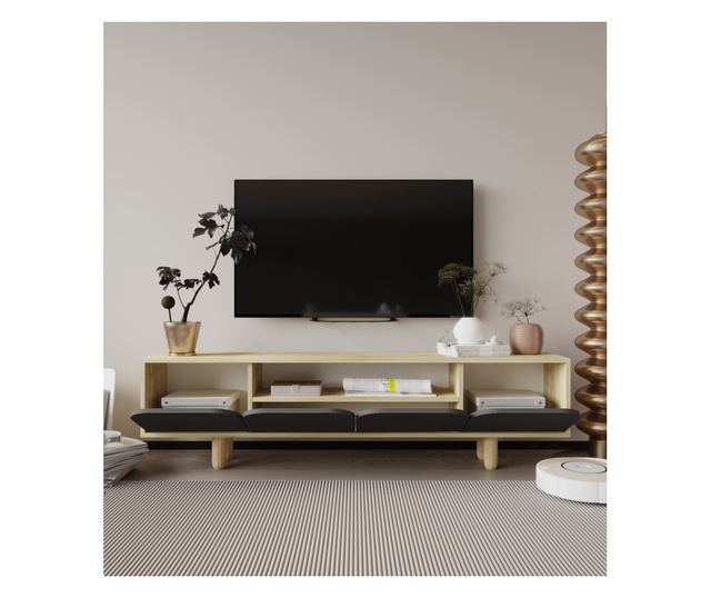TV regal 048, safirni hrast, antracit